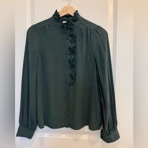 Sezane Chlo shirt in green - size 34